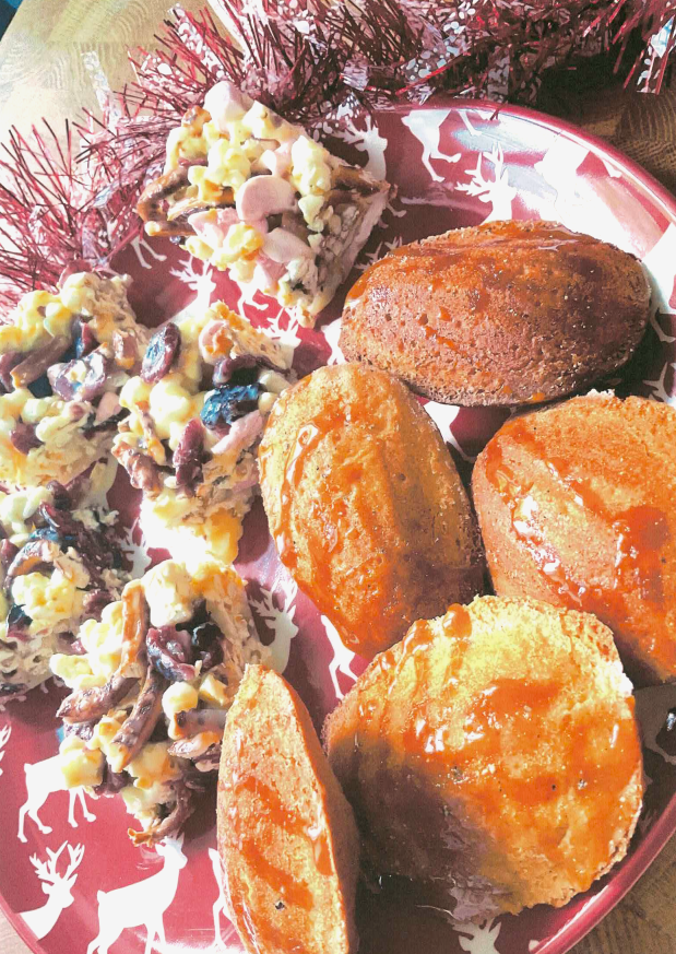 25 Days of Christmas Recipes, Day 22: Salted Caramel and Black Pepper Madeleines, and Popcorn and Cranberry Rocky&nbsp;Road